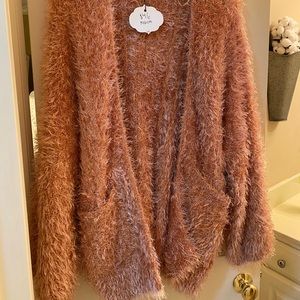 furry cardigan